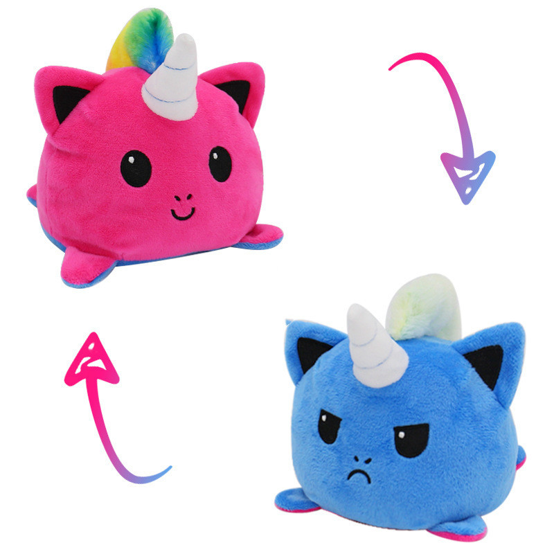 The Original Reversible Unicorn Patented Design Soft Stuffed Plush Animal Doll for Kids Gift