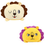 The Original Reversible Lion Double Faced Expression Patented Design Soft Stuffed Plush Animal Doll Toy