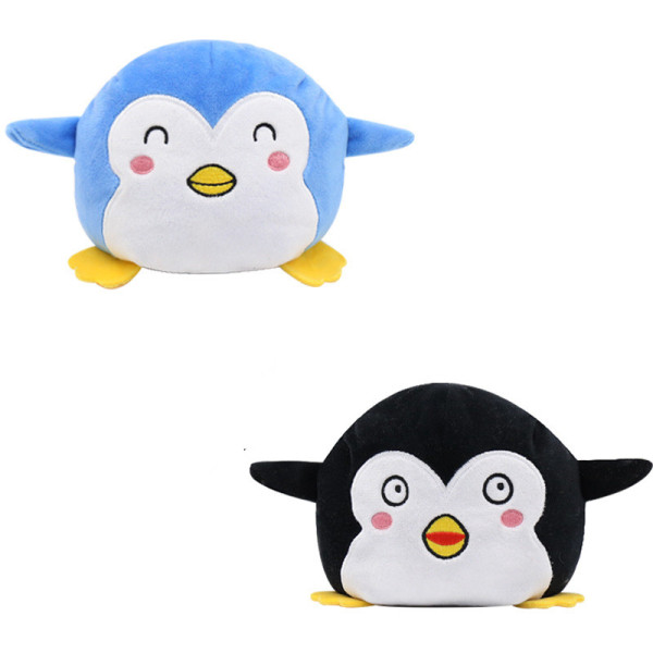 The Original Reversible Penguin Double Faced Expression Patented Design Soft Stuffed Plush Animal Doll Toy