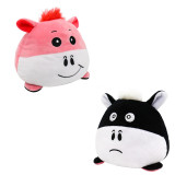 The Original Reversible Calf Double Faced Expression Patented Design Soft Stuffed Plush Animal Doll Toy