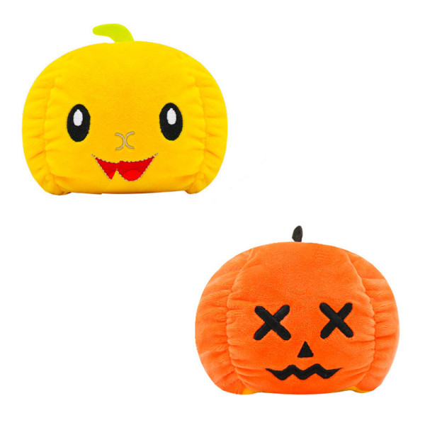The Original Reversible Pumpkin Double Faced Expression Patented Design Soft Stuffed Plush Animal Doll Toy