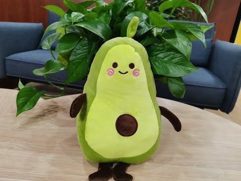 Green Avocado Soft Stuffed Plush Fruit Doll for Kids Gift