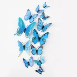 12PCS Single-Deck Butterfly Wall Stickers Door Room Magnetic Decorative
