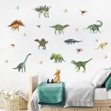 4 Sheets Dinosaur Door Room Waterproof Decorative Wall Stickers