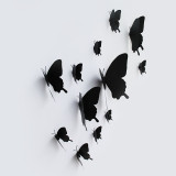 12PCS Pure Color Butterfly Wall Stickers Door Room Magnetic Decorative