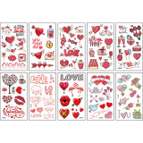 10 Sheets Easterm Christmas Thanksgiving Holidays Day Party Supplies Art Temporary Tattoos for Kids
