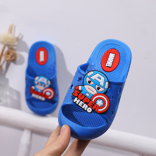 Toddlers Kids Cartoon Captain America Spider Man Flat Beach Hole Shoes ...