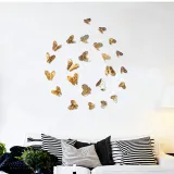 12PCS Single-Deck Hollow Out Butterfly Wall Stickers Door Room Magnetic Decorative