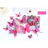 12PCS Single-Deck Butterfly Wall Stickers Door Room Magnetic Decorative