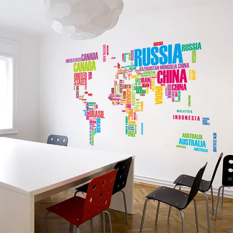 Creative English Slogan Door Room Waterproof Decorative Wall Stickers