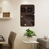 Geometry Oval Door Room Acrylic Decorative Mirror Wall Stickers