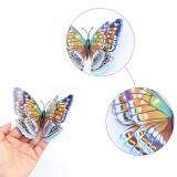 12PCS Double-Deck Luminous Butterfly Wall Stickers Door Room Magnetic Decorative