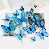 12PCS Single-Deck Butterfly Wall Stickers Door Room Magnetic Decorative