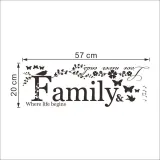 Famliy Butterfly Flower Door Room Waterproof Decorative Wall Stickers