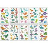10 Sheets Dinosaurs Insects Oceans Animals Birthday Party Supplies Art Temporary Tattoos for Kids