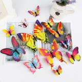 12PCS Single-Deck Butterfly Wall Stickers Door Room Magnetic Decorative