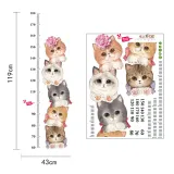 Animal Cats Height Stickers Children's Room Kindergarten Classroom Layout Decorative Wall Stickers