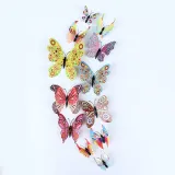 12PCS Single-Deck Butterfly Wall Stickers Door Room Magnetic Decorative