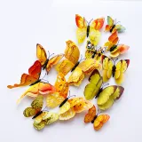 12PCS Double-Deck Simulation Butterfly Wall Stickers Door Room Magnetic Decorative