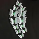 12PCS Double-Deck Ambilight Butterfly Wall Stickers Door Room Magnetic Decorative