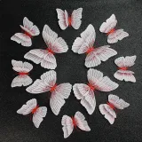 12PCS Double-Deck Ambilight Butterfly Wall Stickers Door Room Magnetic Decorative