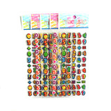 75PCS 5 Different Sheets 3D Hot Cartoon Puffy Stickers For Kids & Toddlers
