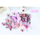 12PCS Single-Deck Butterfly Wall Stickers Door Room Magnetic Decorative