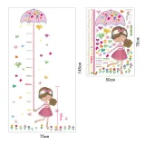 Animal Little Girl Hearts Flowers Height Stickers Children's Room Kindergarten Classroom Layout Decorative Wall Stickers