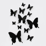 12PCS Pure Color Butterfly Wall Stickers Door Room Magnetic Decorative