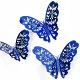 12PCS Single-Deck Hollow Out Butterfly Wall Stickers Door Room Magnetic Decorative