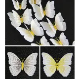 12PCS Double-Deck Ambilight Butterfly Wall Stickers Door Room Magnetic Decorative