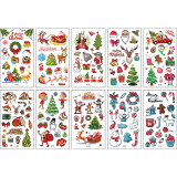 10 Sheets Easterm Christmas Thanksgiving Holidays Day Party Supplies Art Temporary Tattoos for Kids