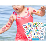 10 Sheets Marine Animals Party Supplies Art Temporary Tattoos for Kids