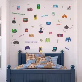 Creative Graffiti Gamepad Door Room Waterproof Decorative Wall Stickers