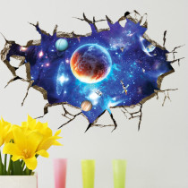Universe Outer Space Door Room Waterproof Decorative Wall Stickers