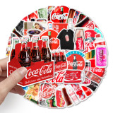 76PCS Coca Cola Waterproof Stickers Decals for Luggage Laptop Water Bottles