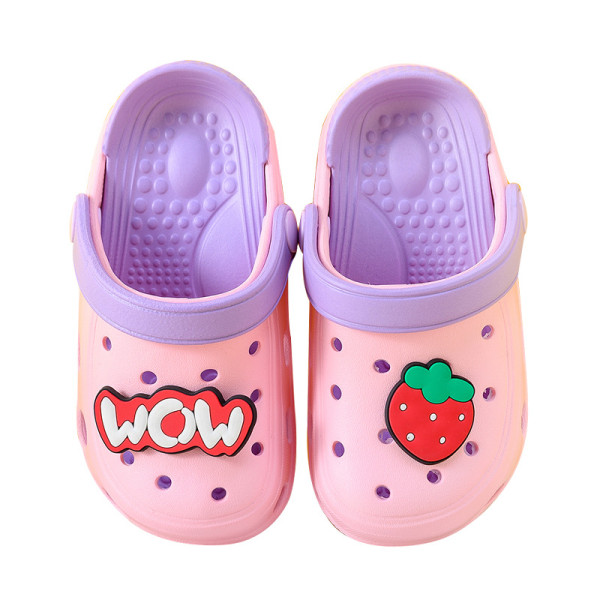 Toddlers Kids Fruits Strawberry Avocado Orange Pineapple Hole Shoes Flat Beach Summer Slippers