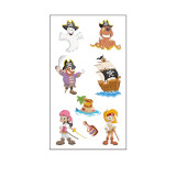 10 Sheets Pirate Party Supplies Art Temporary Tattoos for Kids