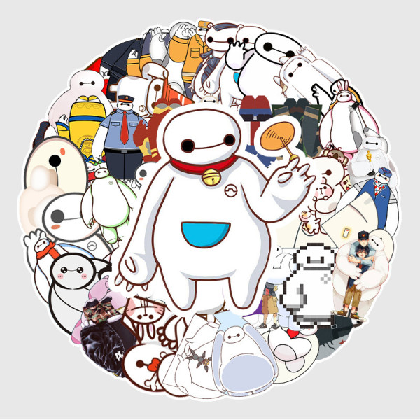 50PCS Baymax Unicorns Waterproof Stickers Decals for Luggage Laptop Water Bottles