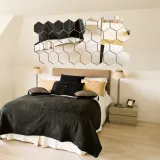 12PCS Geometry Hexagon Door Room Acrylic Decorative Mirror Wall Stickers