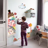 Animal Cats Door Stickers Children's Room Kindergarten Classroom Waterproof Decorative Wall Stickers