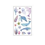 10 Sheets Marine Animals Party Supplies Art Temporary Tattoos for Kids