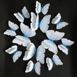 12PCS Double-Deck Ambilight Butterfly Wall Stickers Door Room Magnetic Decorative