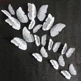 12PCS Double-Deck Ambilight Butterfly Wall Stickers Door Room Magnetic Decorative