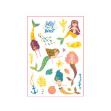 10 Sheets Gilding Dinosaurs Mermaid Party Supplies Art Temporary Tattoos for Kids
