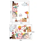 Animal Cats Door Stickers Children's Room Kindergarten Classroom Waterproof Decorative Wall Stickers