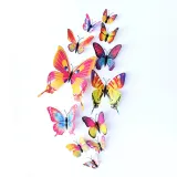 12PCS Single-Deck Butterfly Wall Stickers Door Room Magnetic Decorative