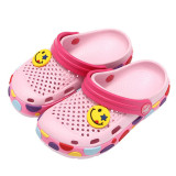 Toddlers Kids Emoji Smile Hole Shoes Flat Beach Summer Slippers Sandal Shoes