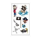 10 Sheets Pirate Party Supplies Art Temporary Tattoos for Kids