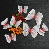 12PCS Double-Deck Ambilight Butterfly Wall Stickers Door Room Magnetic Decorative